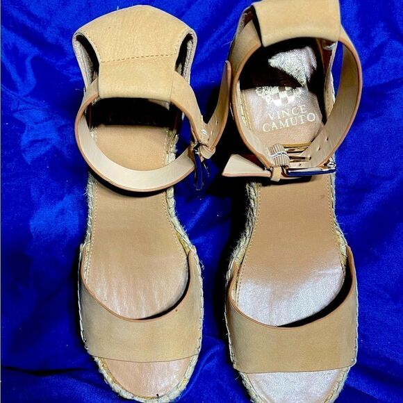Vince Camuto - Espadrille Wedge Beige Sandals - Picture 2 of 11
